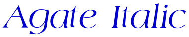 Agate Italic लिपि