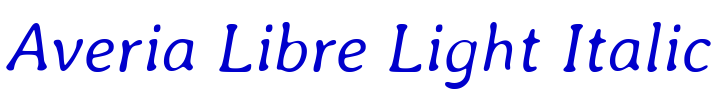 Averia Libre Light Italic लिपि