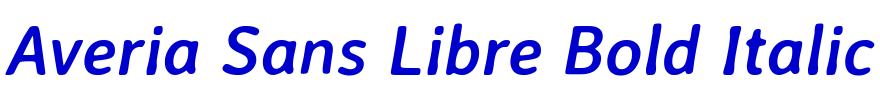Averia Sans Libre Bold Italic लिपि