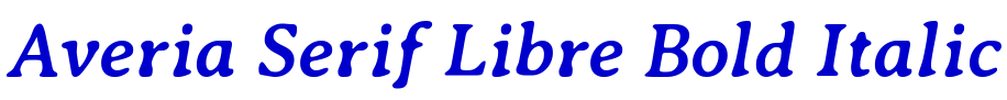 Averia Serif Libre Bold Italic लिपि