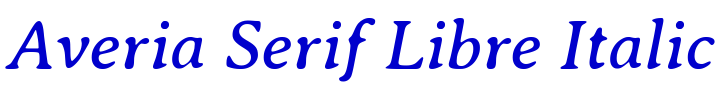 Averia Serif Libre Italic लिपि