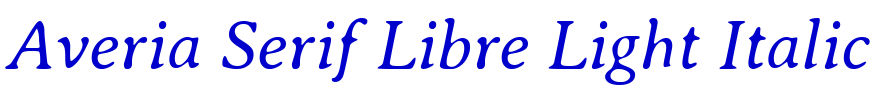Averia Serif Libre Light Italic लिपि