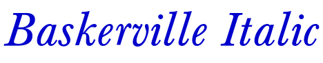 Baskerville Italic लिपि