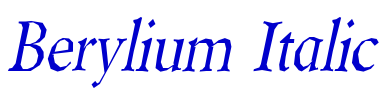 Berylium Italic लिपि