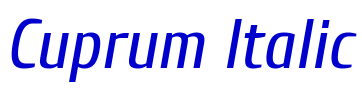 Cuprum Italic लिपि