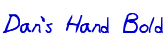 Dan's Hand Bold लिपि