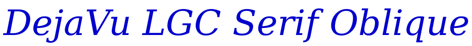 DejaVu LGC Serif Oblique लिपि