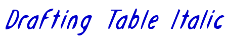 Drafting Table Italic लिपि