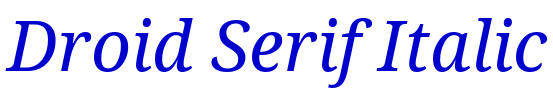 Droid Serif Italic लिपि