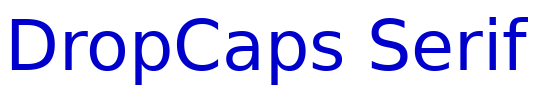 DropCaps Serif लिपि