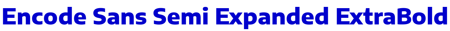 Encode Sans Semi Expanded ExtraBold लिपि