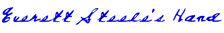 Everett Steele's Hand लिपि