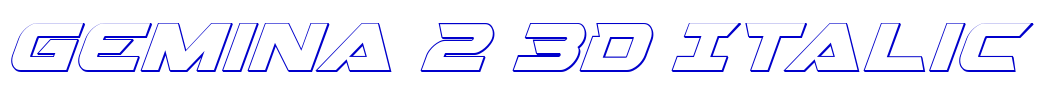 Gemina 2 3D Italic लिपि
