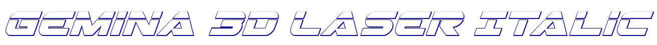 Gemina 3D Laser Italic लिपि