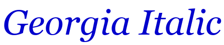 Georgia Italic लिपि