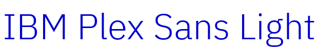 IBM Plex Sans Light लिपि