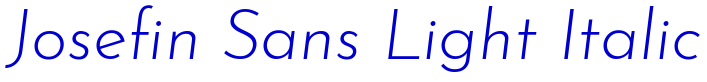 Josefin Sans Light Italic लिपि