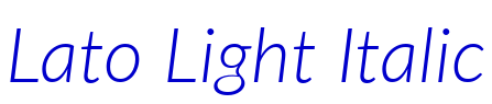 Lato Light Italic लिपि