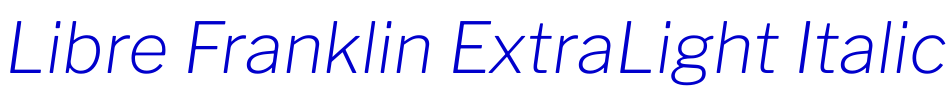 Libre Franklin ExtraLight Italic लिपि