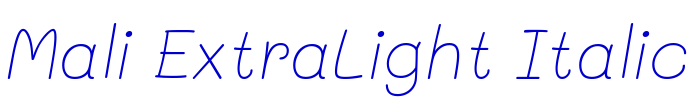 Mali ExtraLight Italic लिपि