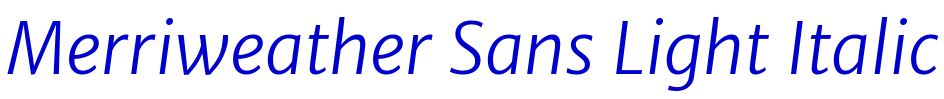 Merriweather Sans Light Italic लिपि