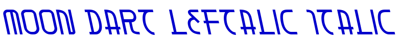 Moon Dart Leftalic Italic लिपि