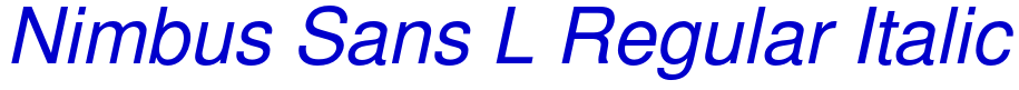 Nimbus Sans L Regular Italic लिपि