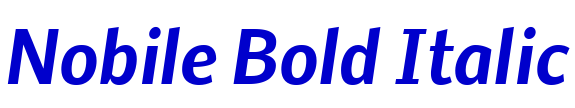 Nobile Bold Italic लिपि