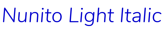 Nunito Light Italic लिपि