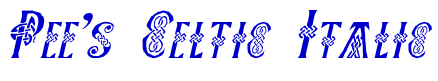 Pee's Celtic Italic लिपि