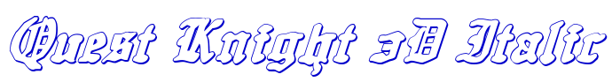 Quest Knight 3D Italic लिपि