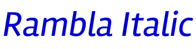 Rambla Italic लिपि