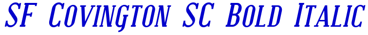 SF Covington SC Bold Italic लिपि