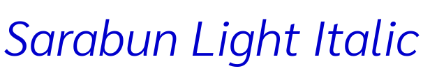 Sarabun Light Italic लिपि