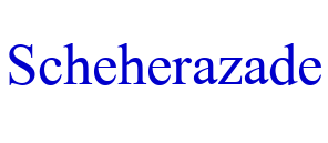 Scheherazade लिपि