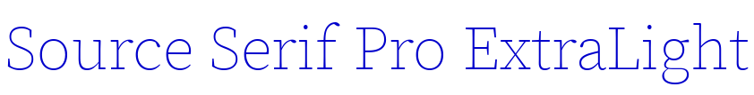 Source Serif Pro ExtraLight लिपि