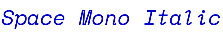 Space Mono Italic लिपि