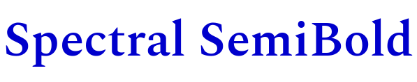 Spectral SemiBold लिपि