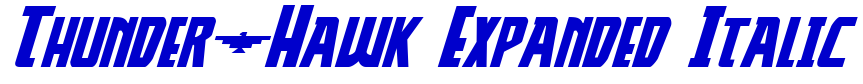 Thunder-Hawk Expanded Italic लिपि