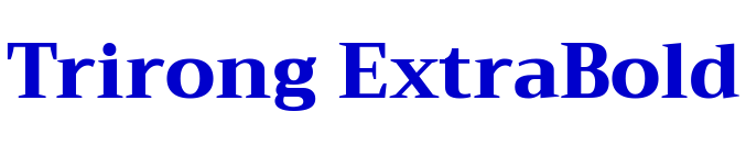Trirong ExtraBold लिपि