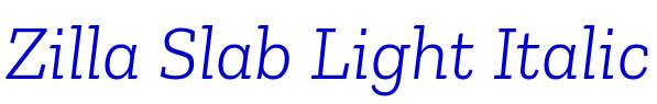Zilla Slab Light Italic लिपि
