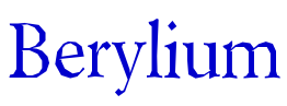 Berylium लिपि